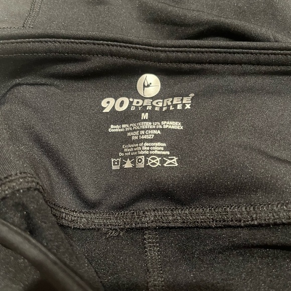 NWT 90 Degrees by Reflex POLARLUX FLEECE LINED HIGH WAIST LEGGING Black M - Picture 5 of 5